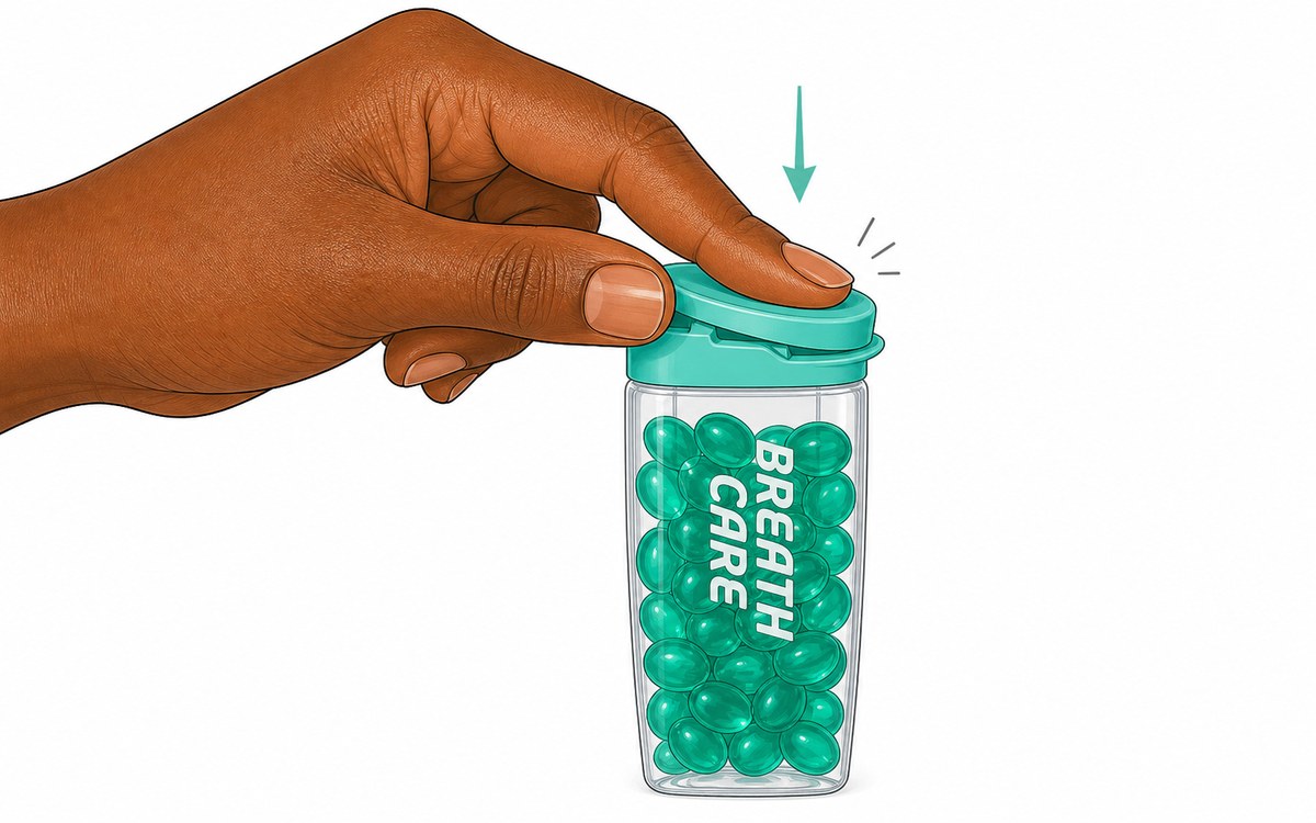 Refermer le flacon Breath Care après utilisation