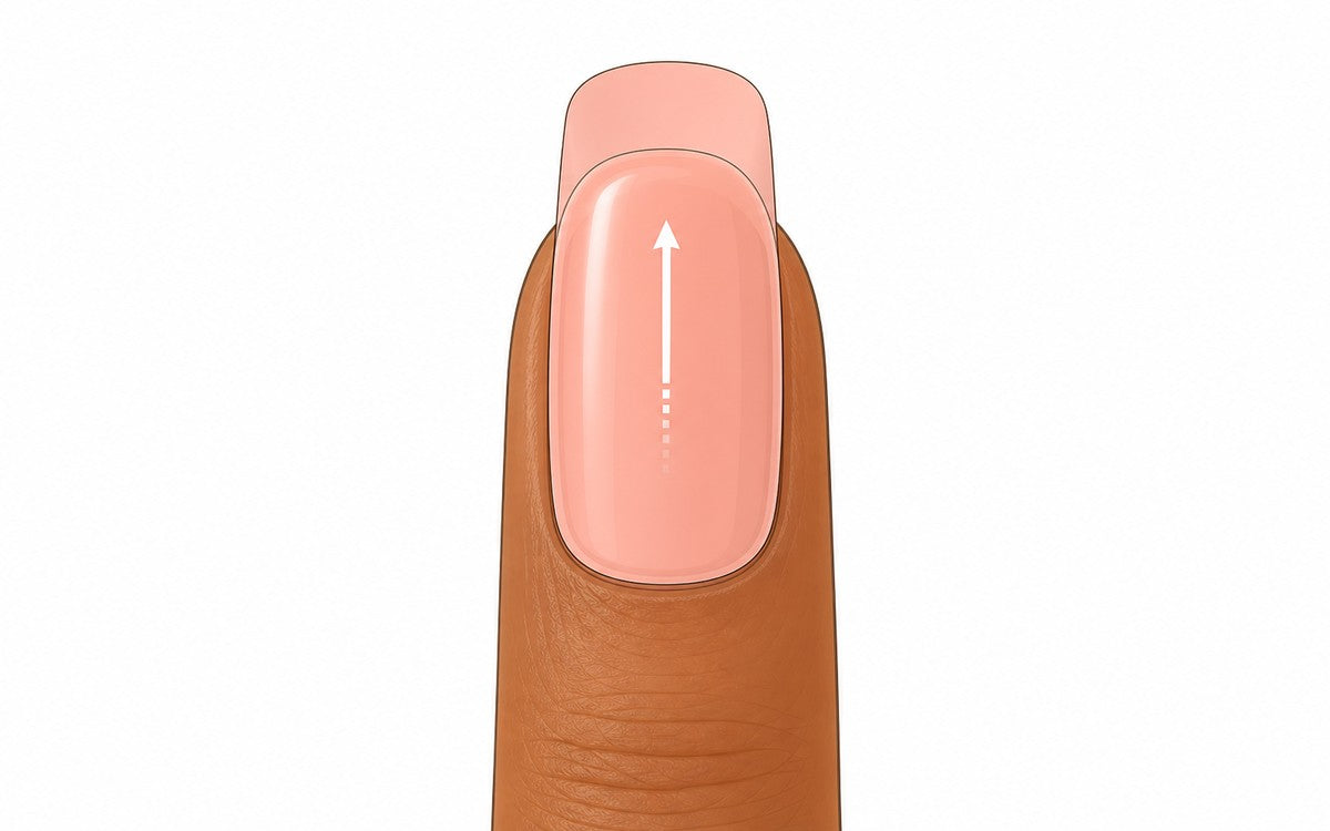 Aligner et poser la bande de gel sur l'ongle