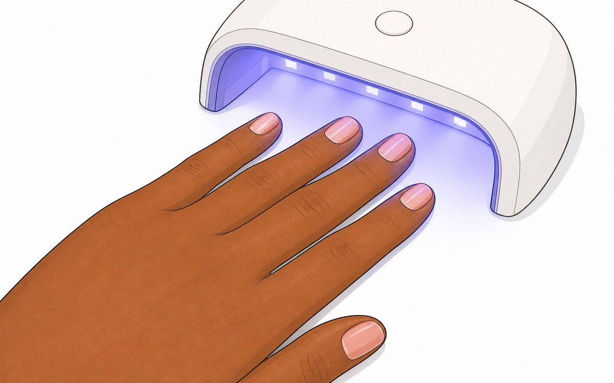 Faire durcir les bandes de gel sous une lampe UV LED