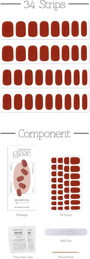 Ongles Gel Strips Semi-Durcis - Nail gel strips (prête à poser)