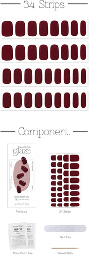 Ongles Gel Strips Semi-Durcis - Nail gel strips (prête à poser)