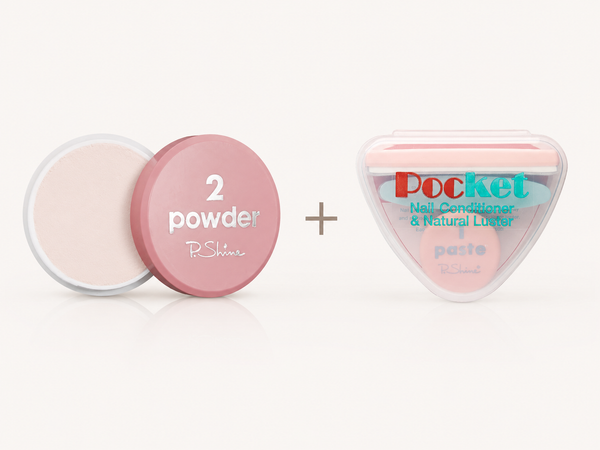 Manucure Japonaise Duo Complet: P-Shine Pocket Kit + Poudre