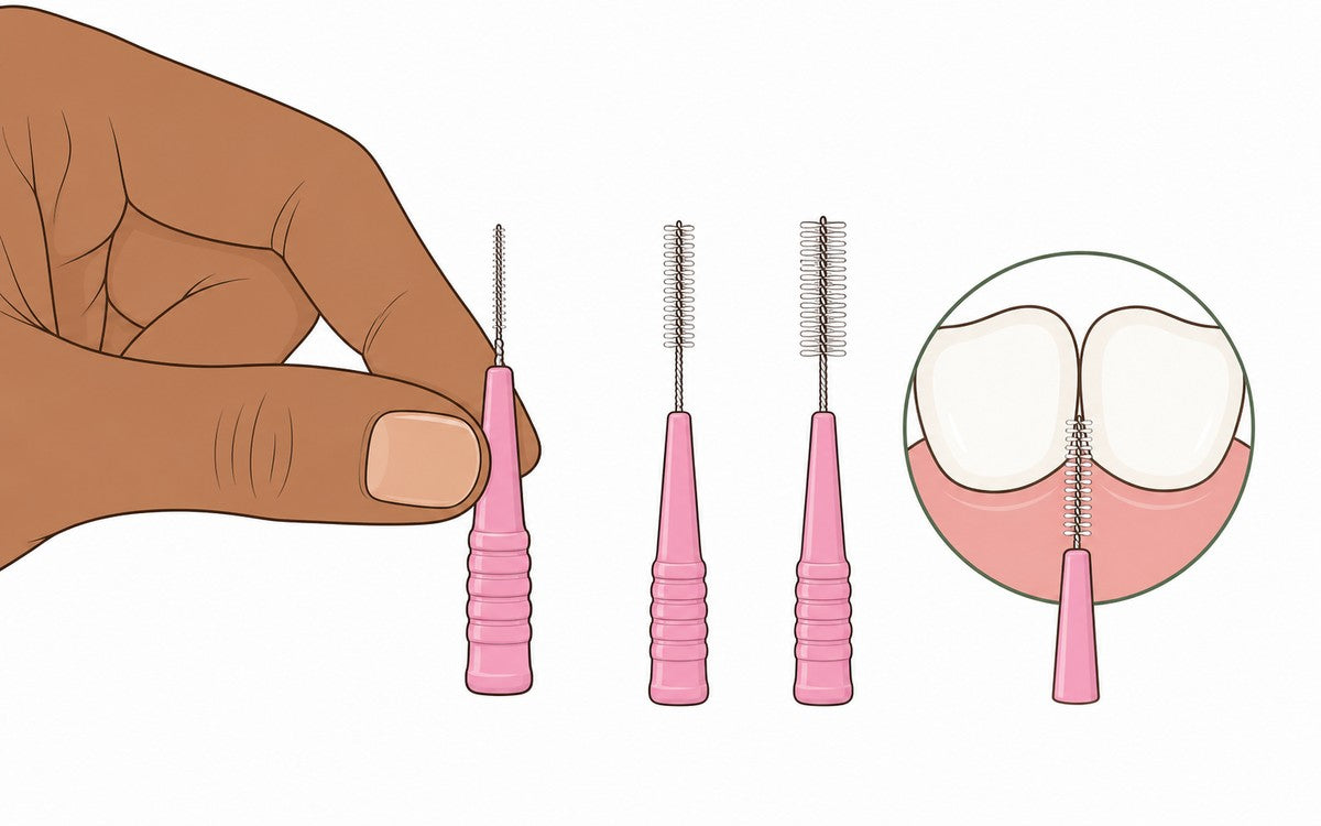 Choisir une brossette interdentaire adapt&eacute;e &agrave; l'espace entre les dents