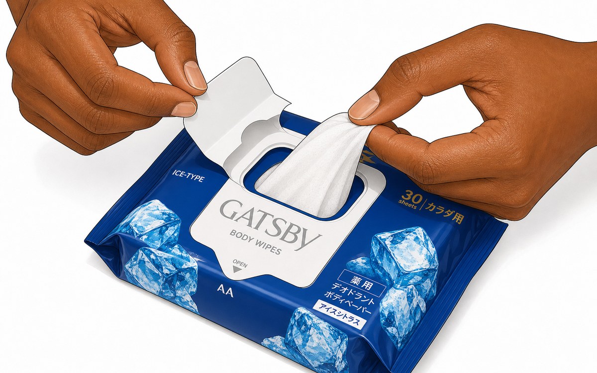 Ouvrir le paquet Gatsby et sortir une lingette
