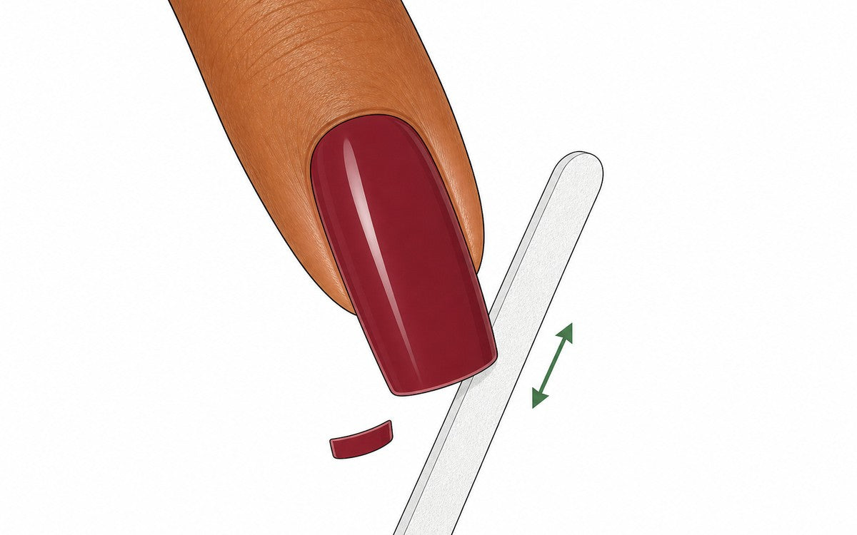 Couper et limer l'extension durcie pour lui donner sa forme