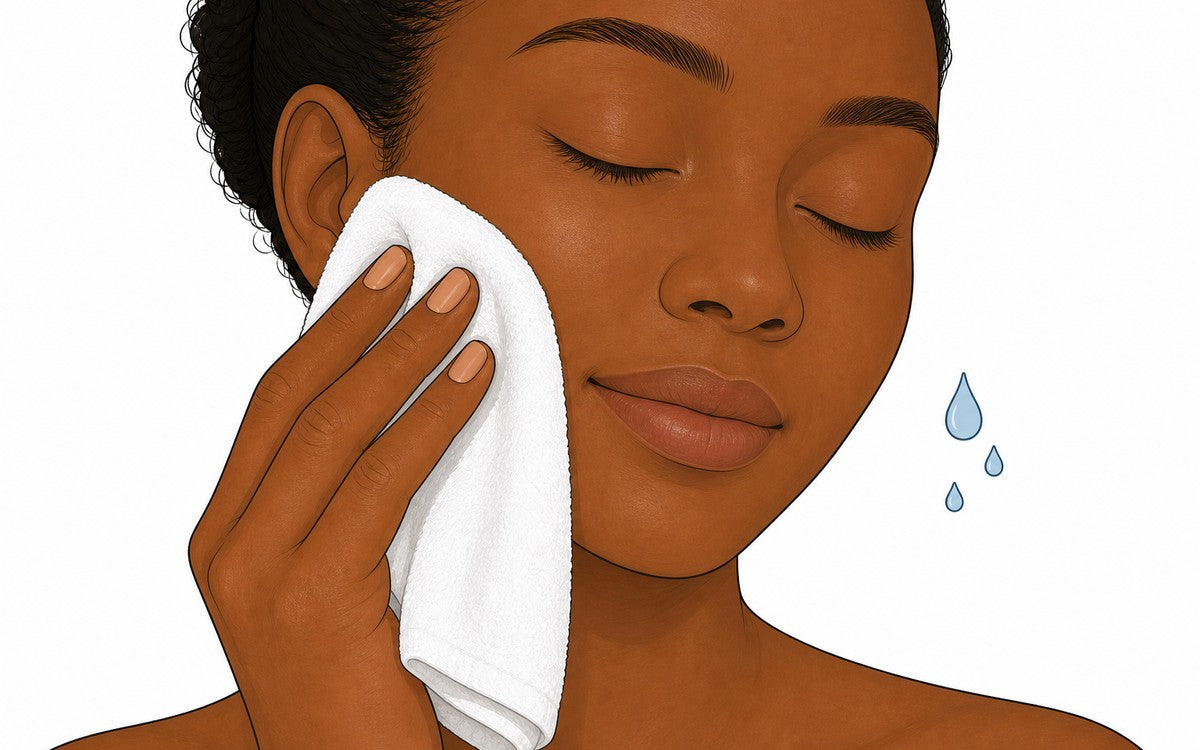 Nettoyer puis s&eacute;cher doucement le visage avant le masque