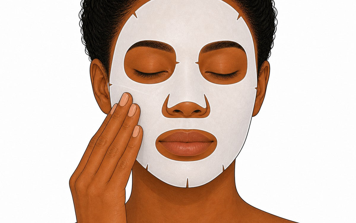 Ajuster le masque tissu autour des yeux du nez et de la bouche