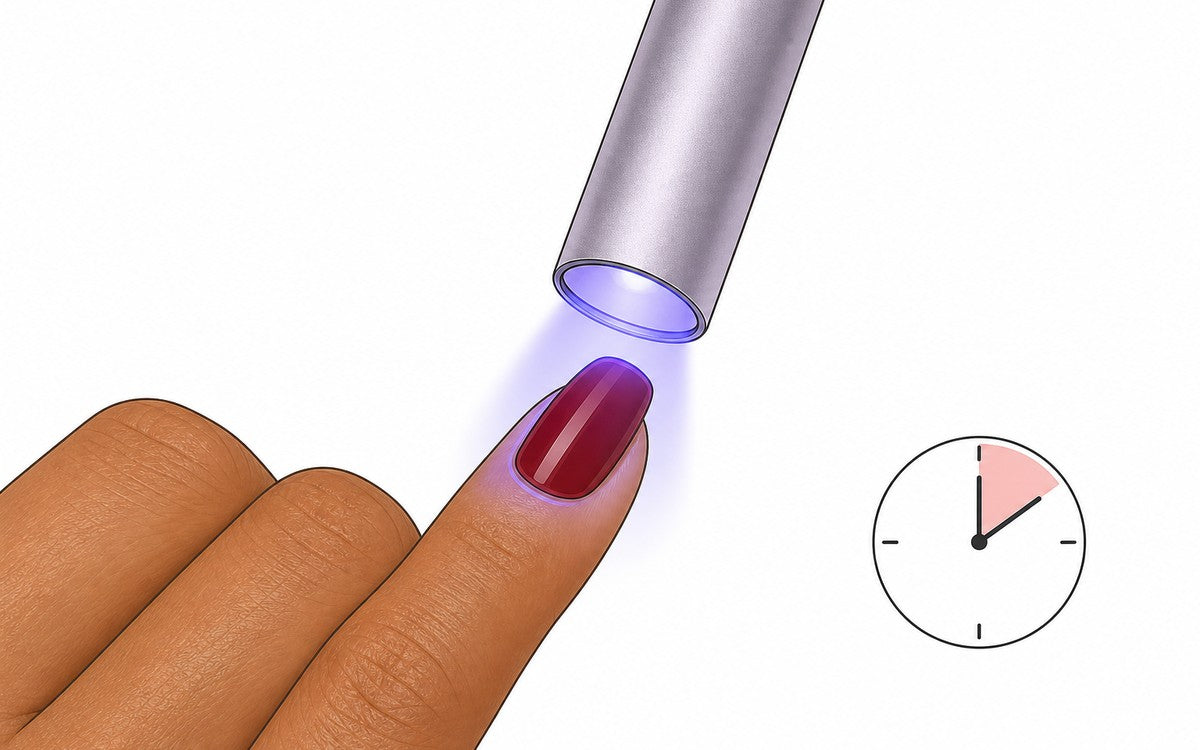 Catalyser un ongle avec le stick UV LED sans c&acirc;ble